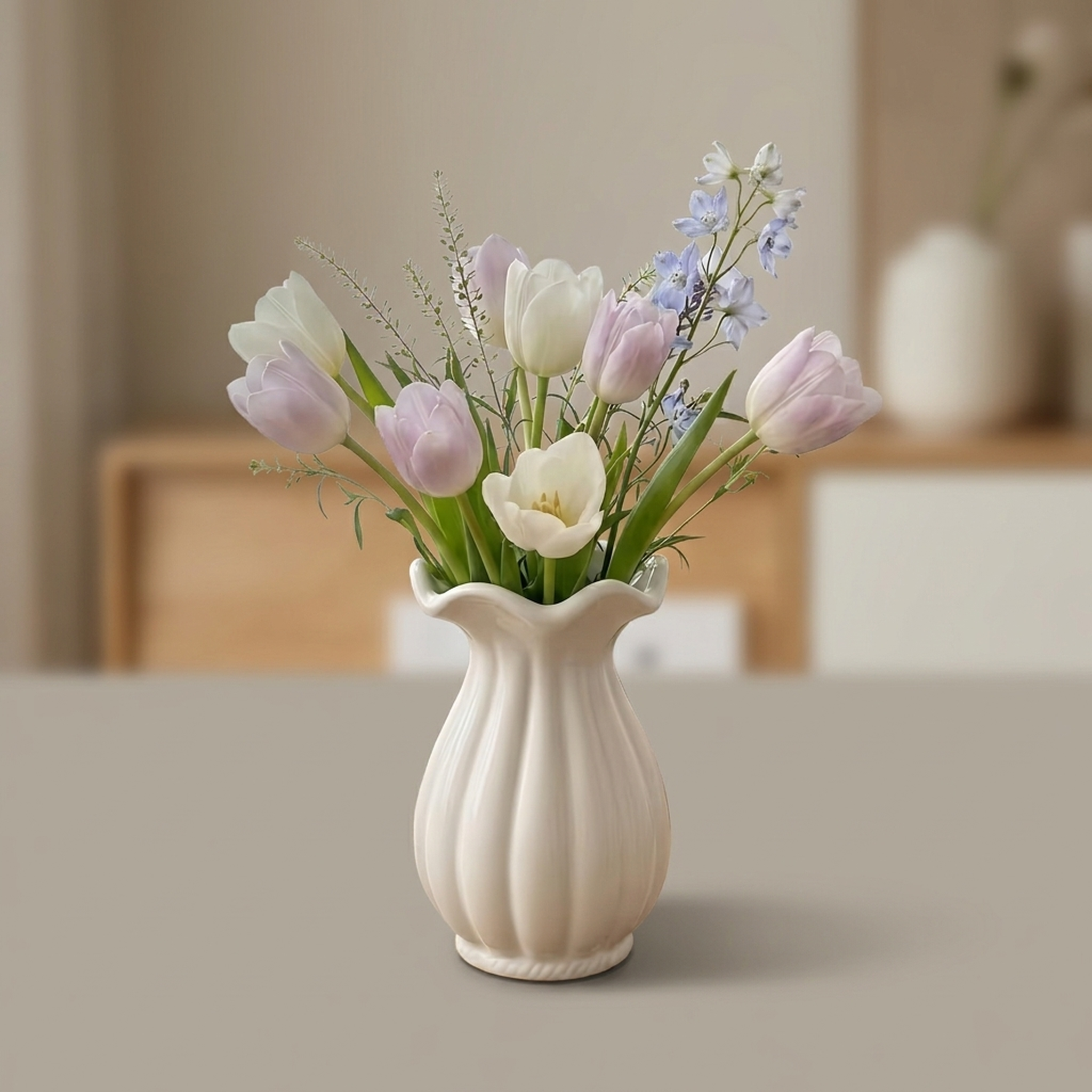 Artisanal Folded Ceramic Vase for Elegant Decor