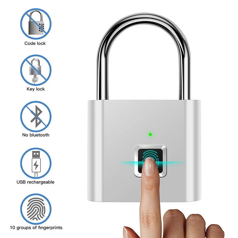 SmartSecure Biometric Lock – Keyless App-Controlled Padlock