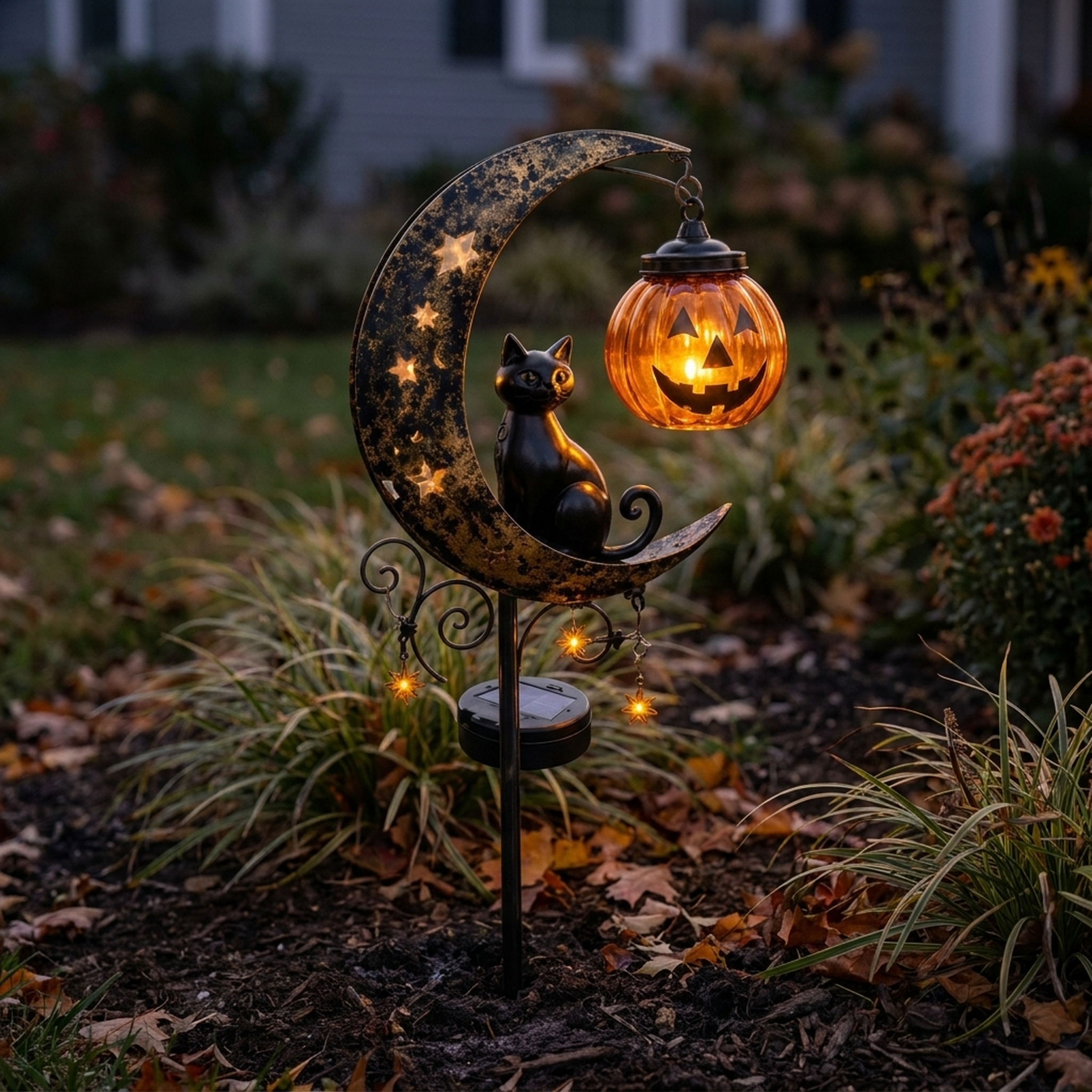 Harvest Glow – Enchanting Pumpkin Stake Light for Your Garden