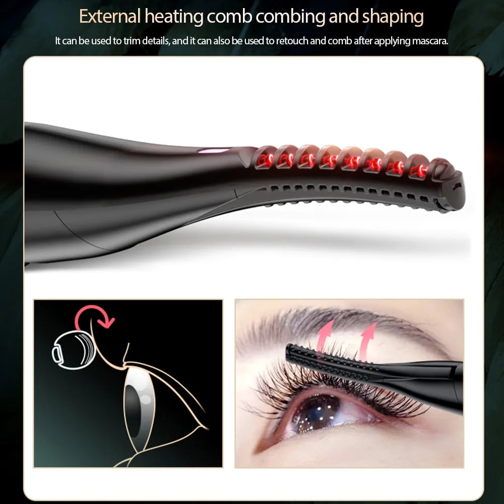 Portable Rechargeable Eyelash Curler with Adjustable Heat