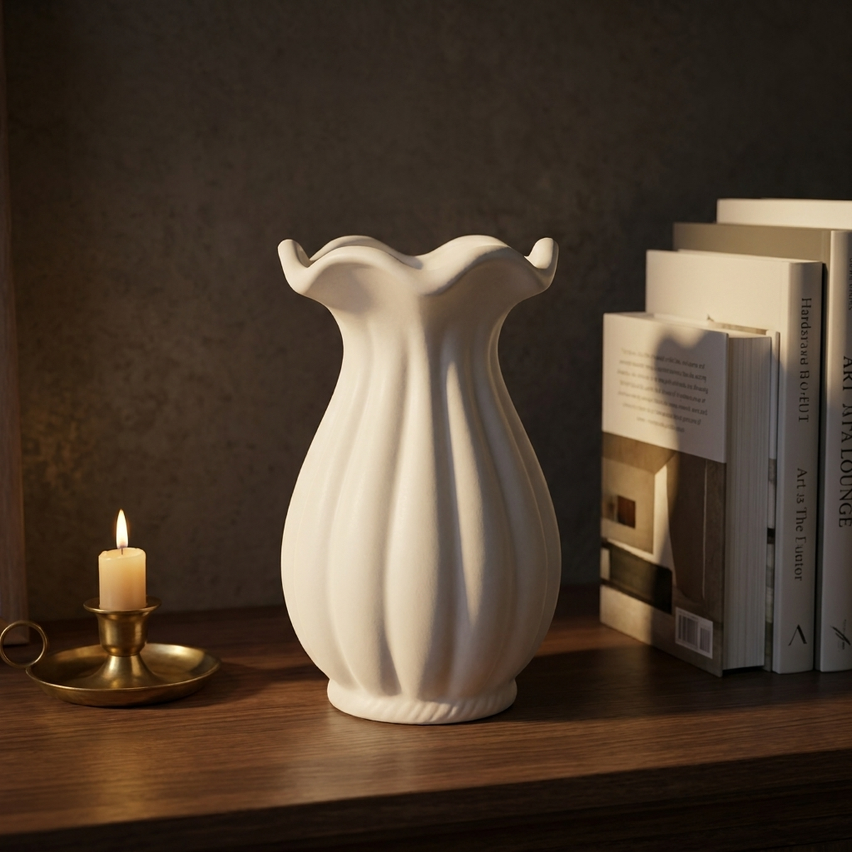 Artisanal Folded Ceramic Vase for Elegant Decor