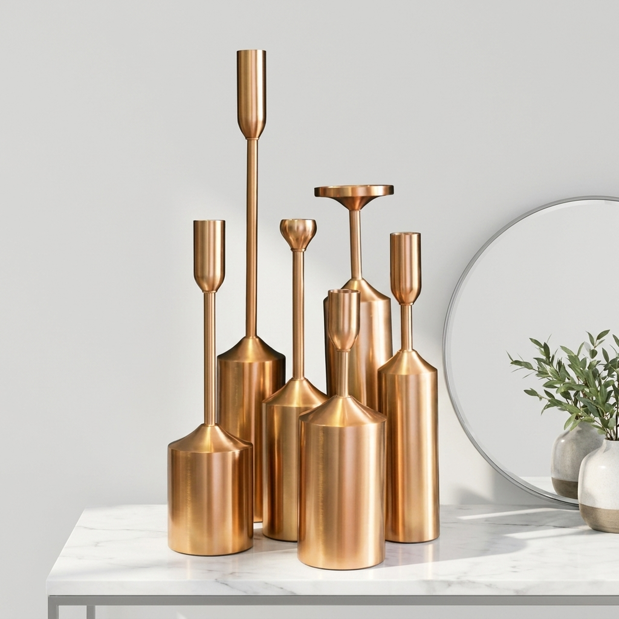 LuxeLight – Elegant Gold Candlestick Collection for Any Space