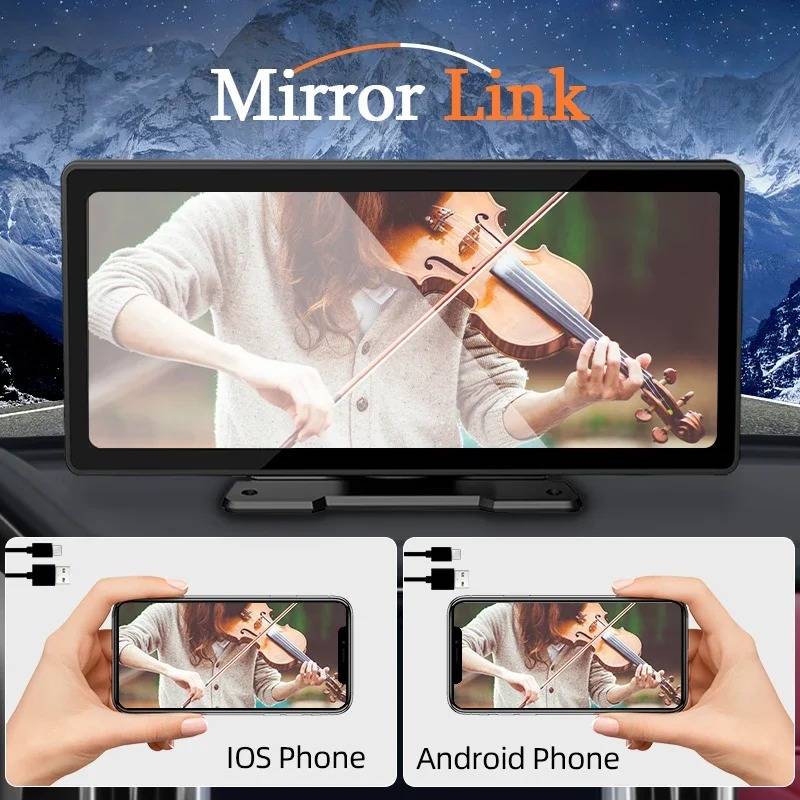 Smart Touchscreen Car Audio System with Bluetooth & Rear Camera