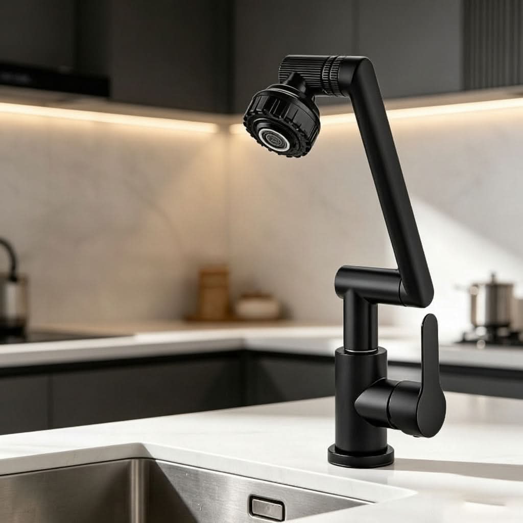 Versatile Swivel Faucet with Flexible Reach Arm