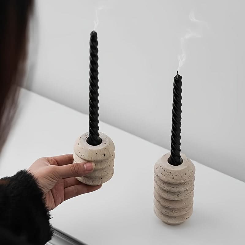 Sophisticated Stone Candle Holder for Timeless Elegance