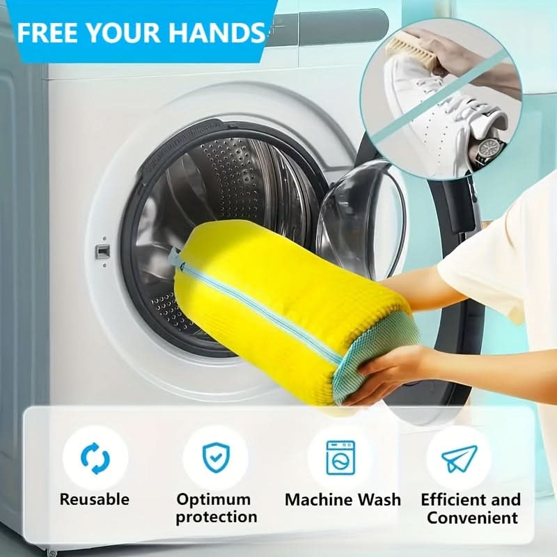 SHOEDEFENDER - Durable Shoe Wash Bag with Safety Lining & Zipper