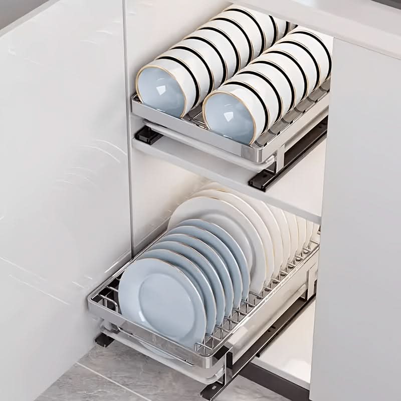 CLEANSYNC – Sturdy Tableware Organizer for Effortless Kitchen Order