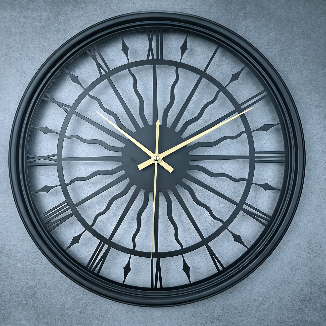 Serenity Clock – Quiet 3D Metal Wall Timepiece with Classic Design