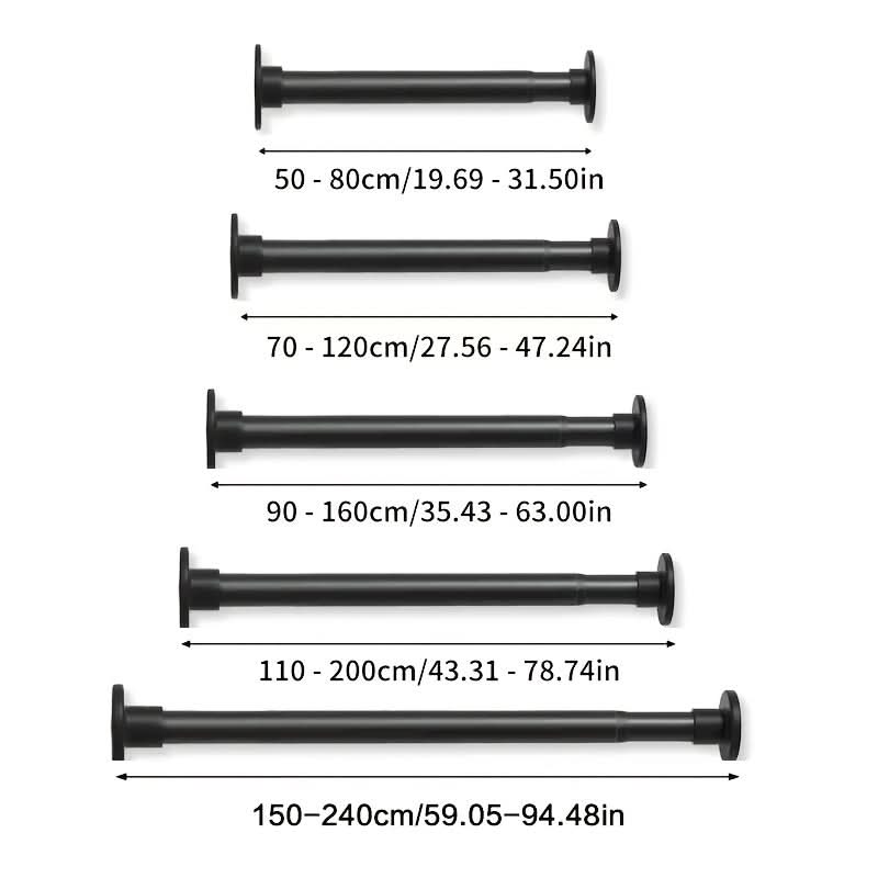 Versatile Adjustable Spring Rod for Smart Home Organization