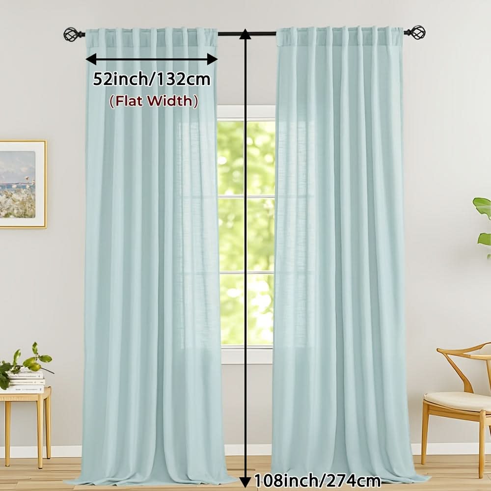Breezy Linen Sheer Drapes for Natural Light and Privacy