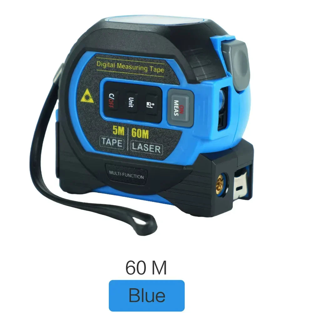 Versatile 3-in-1 Laser Distance Measurer with Steel Tape