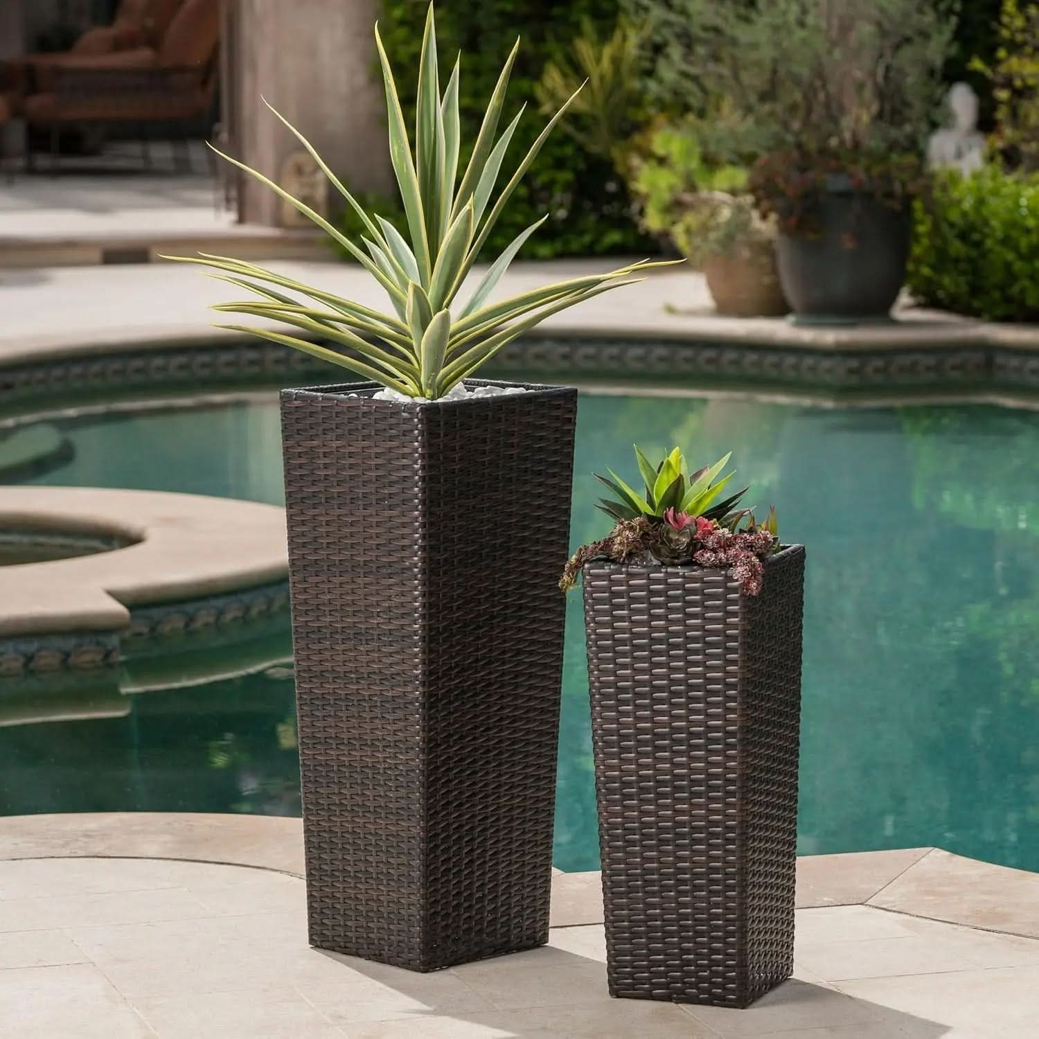 Elevate Your Outdoors with Stylish Wicker Planters
