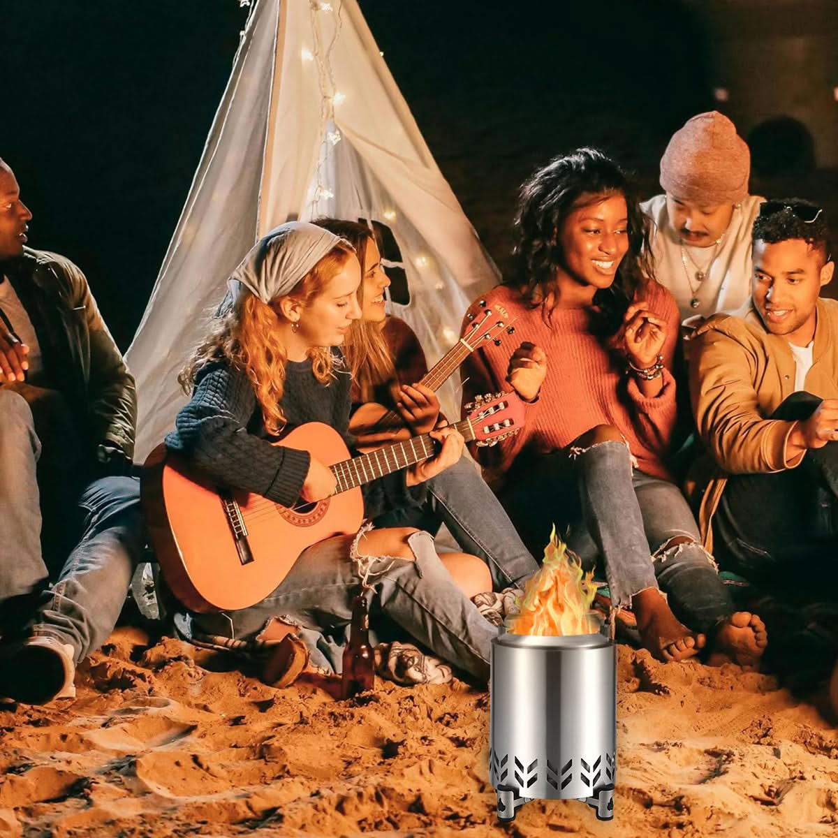 CozyGlow – Portable Outdoor Fire Bowl with Stability Stand