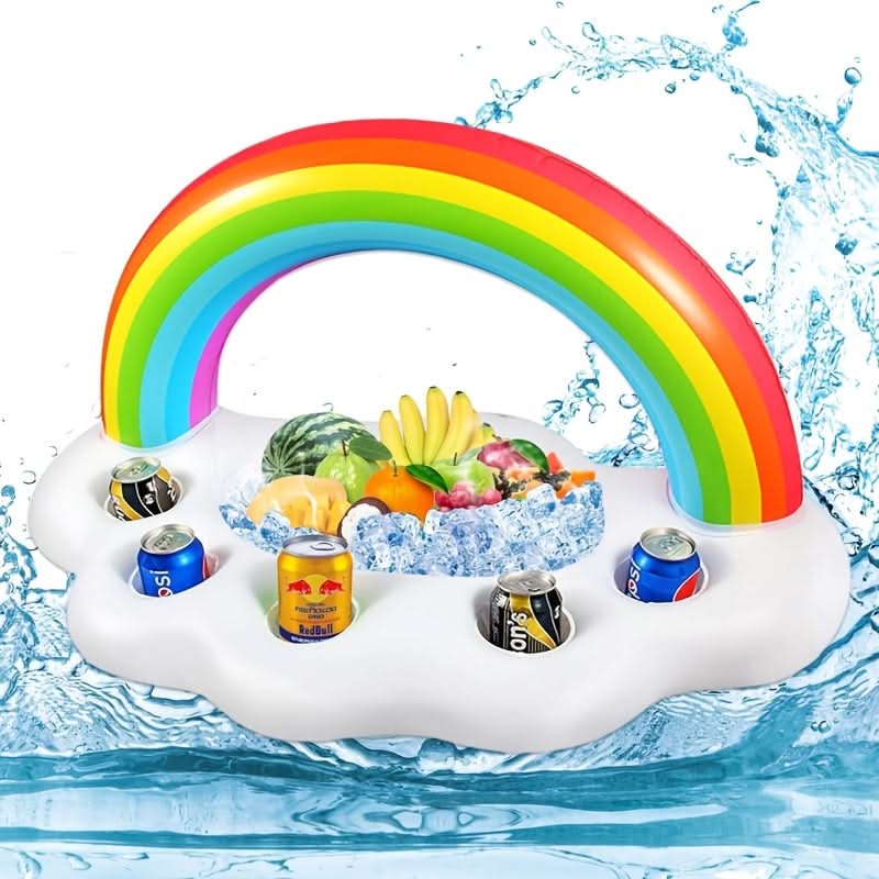 Vibrant Oasis Inflatable Drink Holder for Poolside Fun