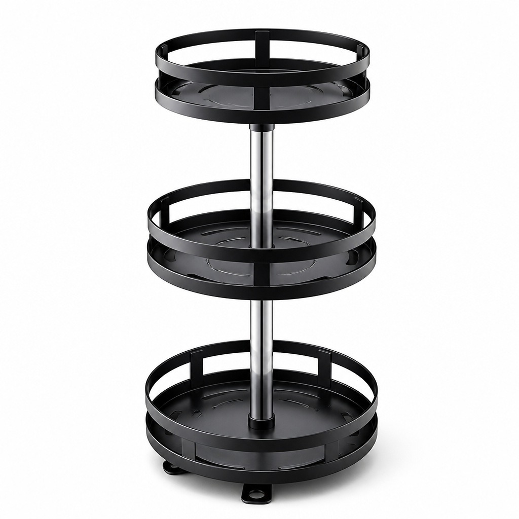Rotating Metal Countertop Organizer (3-Tier)