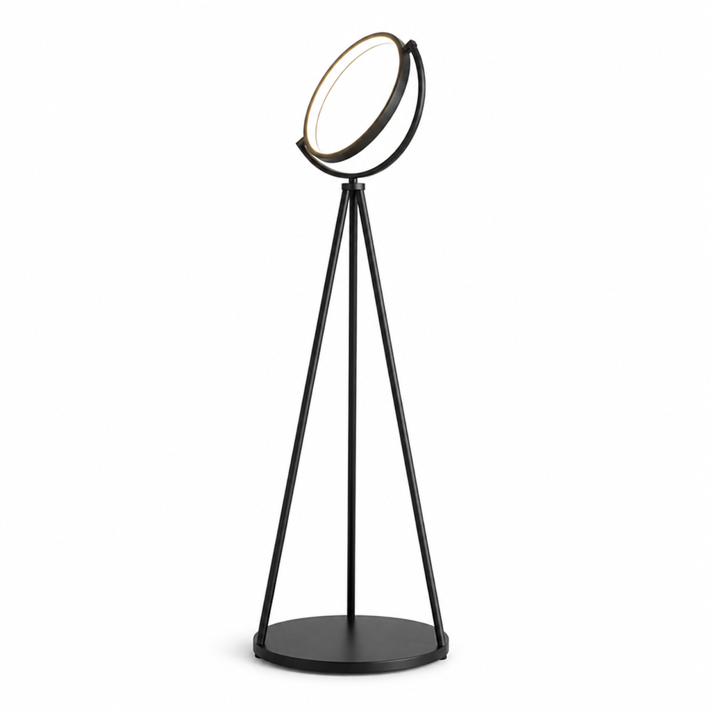 Powder-Coated Metal Circular LED Floor Lamp