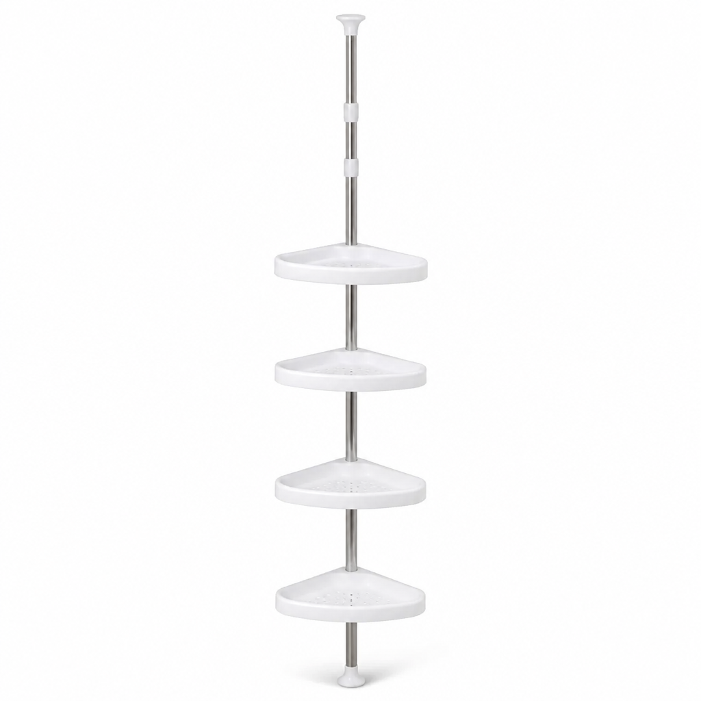 Stainless Steel Corner Shower Organizer with Tension Pole