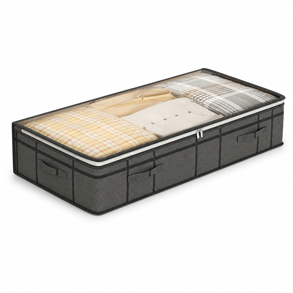 Foldable Large-Capacity Non-Woven Underbed Organizer (Top Zipper)
