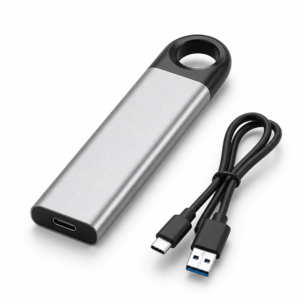 High-Speed Compact Portable SSD (USB-C & USB-A Cable Included)