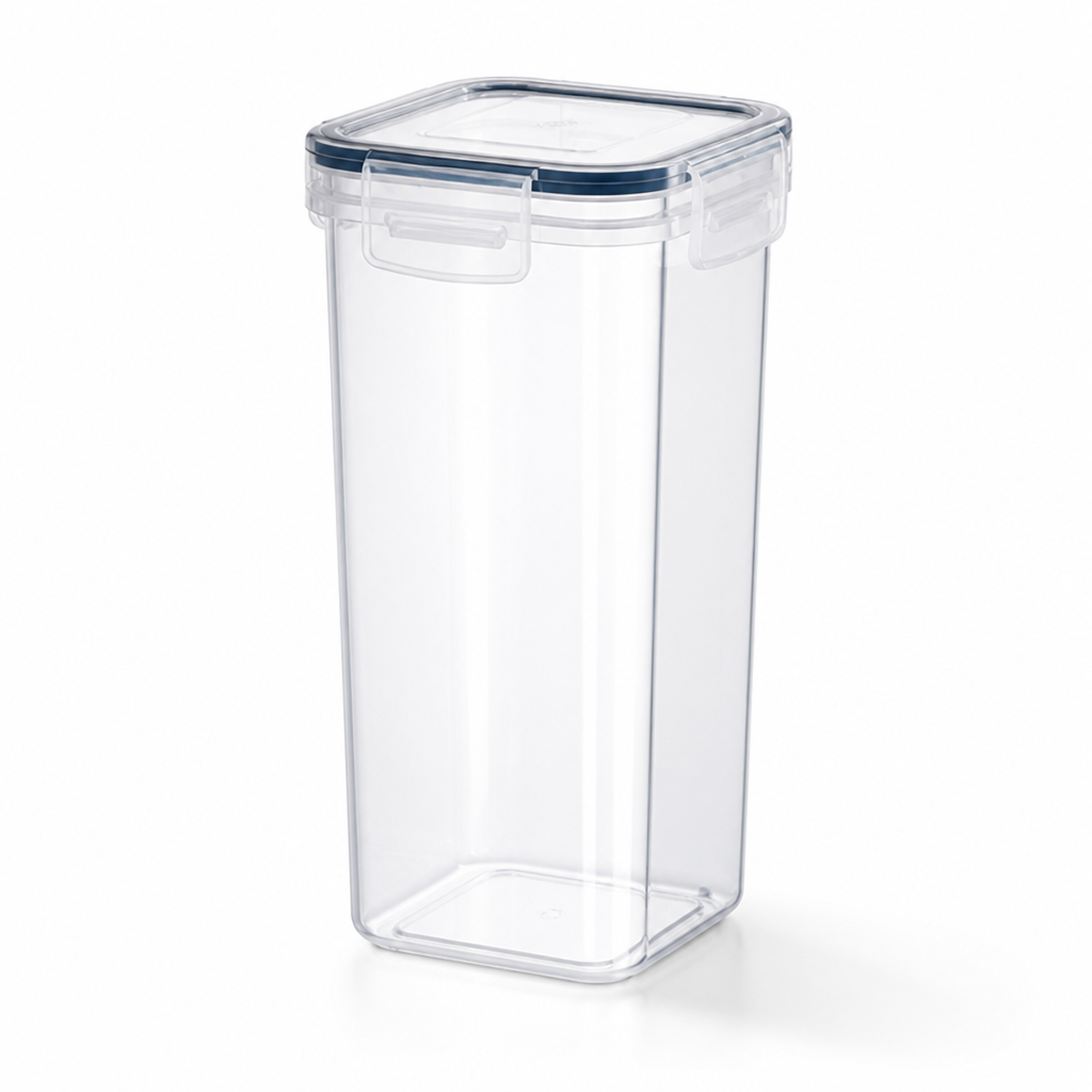 Side-Locking Clear Stackable Food Storage Containers