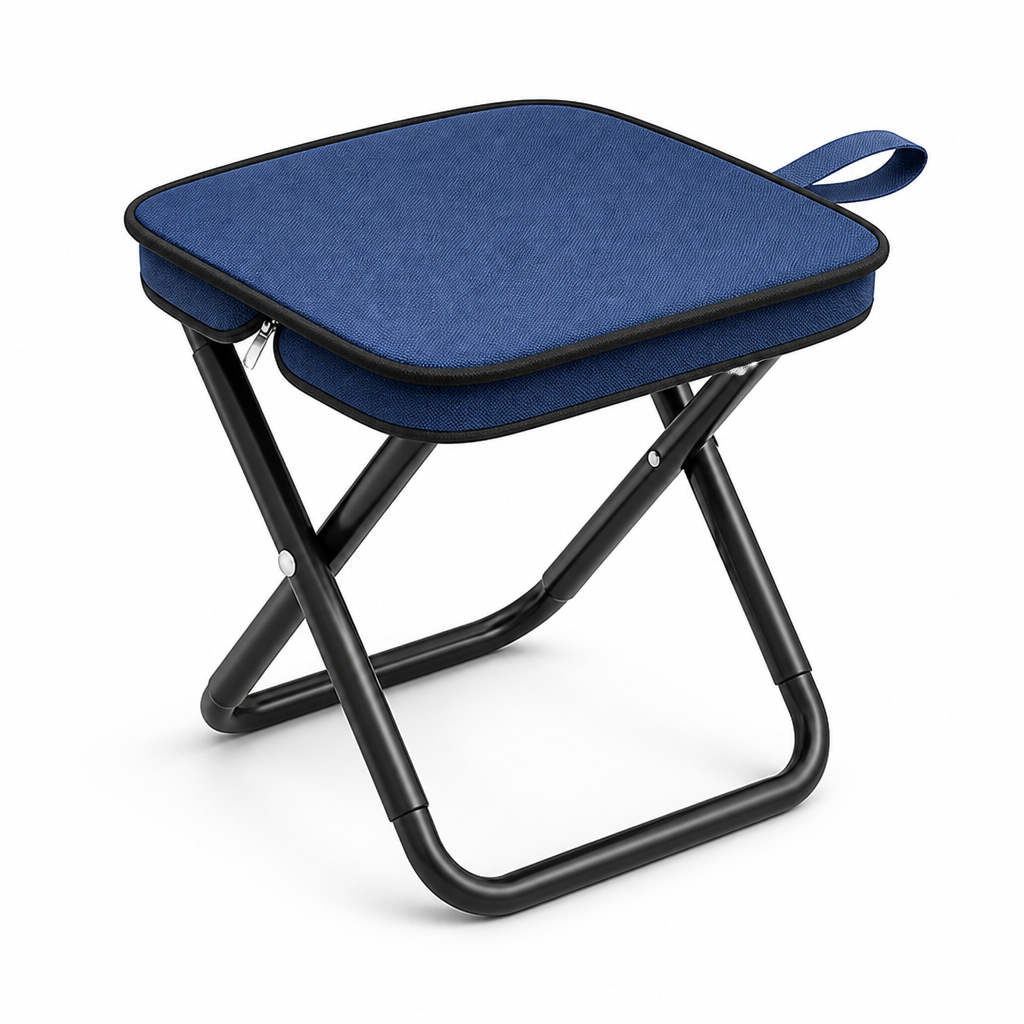 Collapsible Oxford Cloth & Perimeter Steel Frame Camping Chair