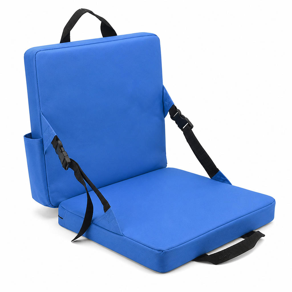 Padded Outdoor Folding Chair with Side Pocket (600D Oxford Fabric)