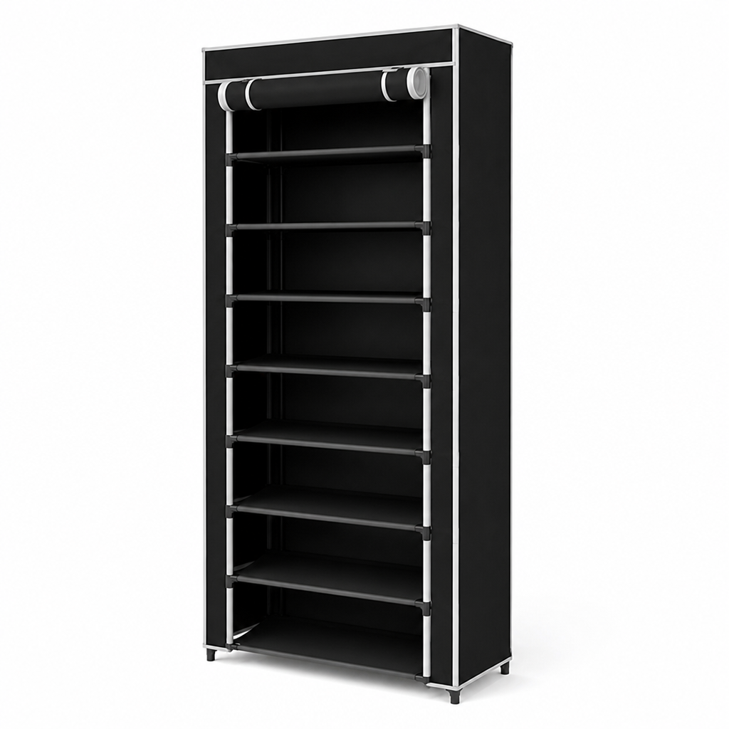 Vertical Space-Saving Shoe Organizer (Holds Up to 30 Pairs, Tool-Free Assembly)