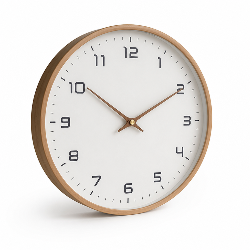 Scandinavian Solid Wood Silent Wall Clock