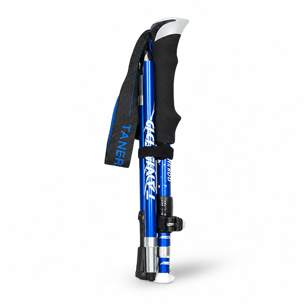 Foldable Telescoping Trekking Pole (Foam Handle & Rubber Tip)