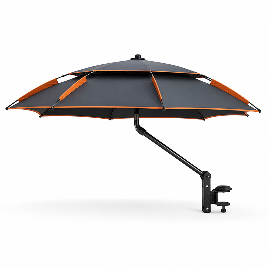 Beach Chair-Mount Tubular Metal Shade Canopy (Adjustable Tilt)