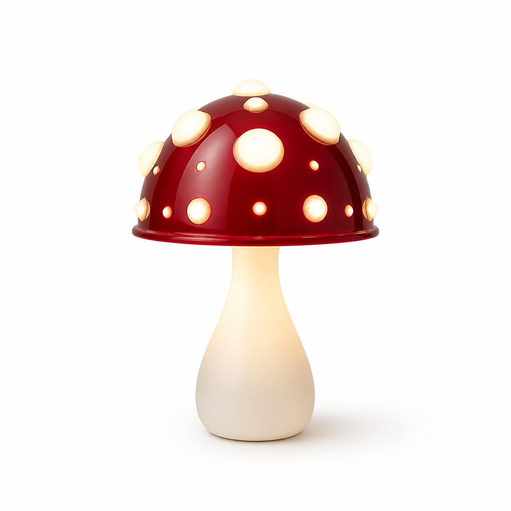 Dimmable LED Mushroom Table Lamp (USB-C Rechargeable)