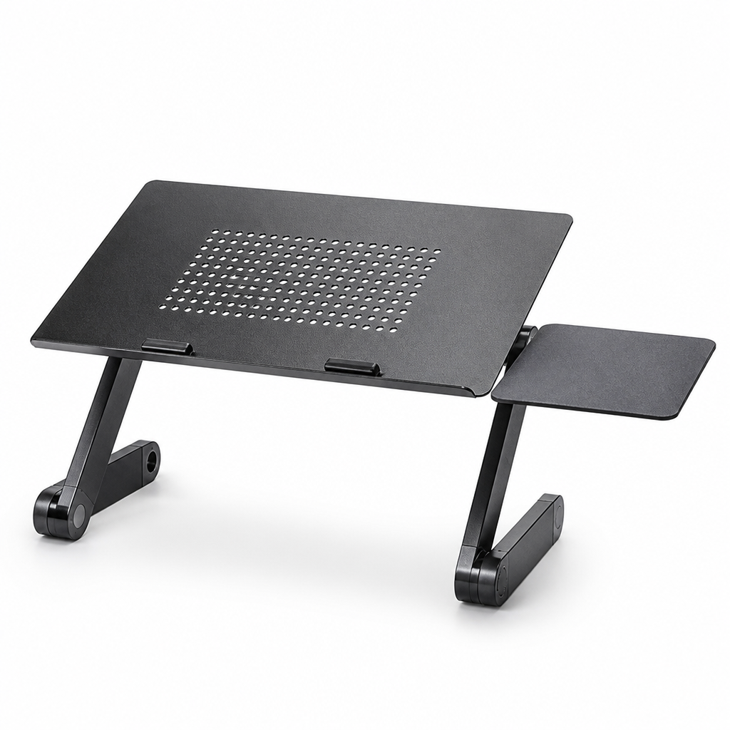 Adjustable Foldable Ventilated Laptop & Tablet Stand (with Mouse Panel)