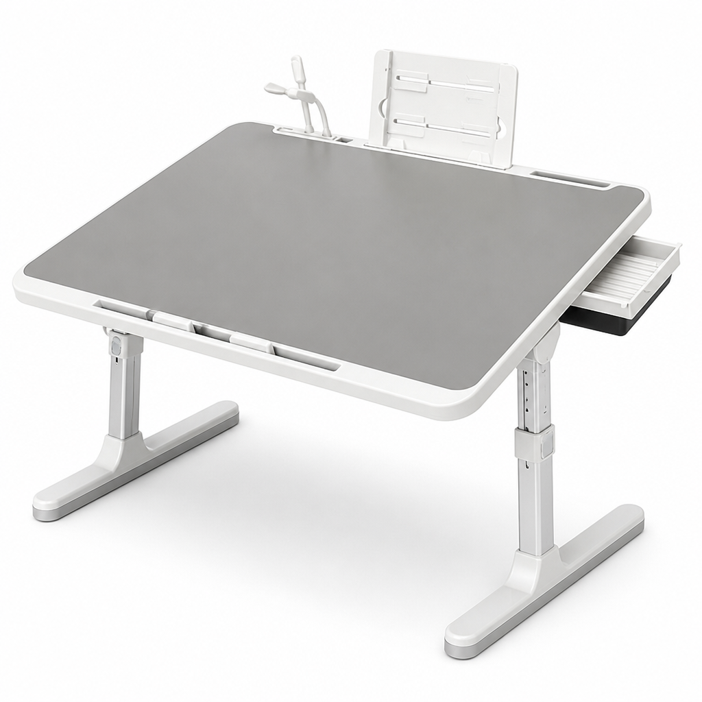 Adjustable Height Bed Laptop Stand with Aluminum Legs