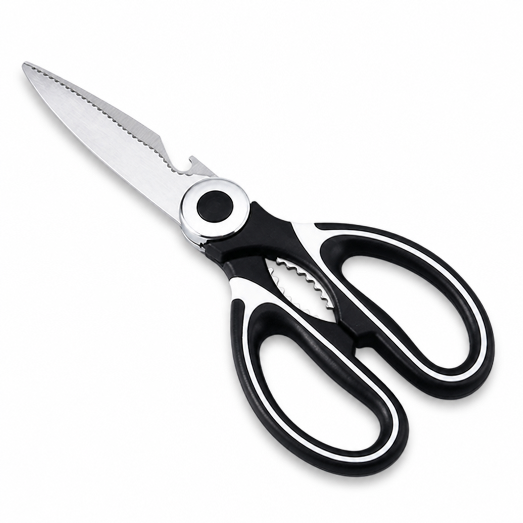 Ergonomic Stainless Steel Multipurpose Kitchen Shears (Bottle Opener & Nutcracker)