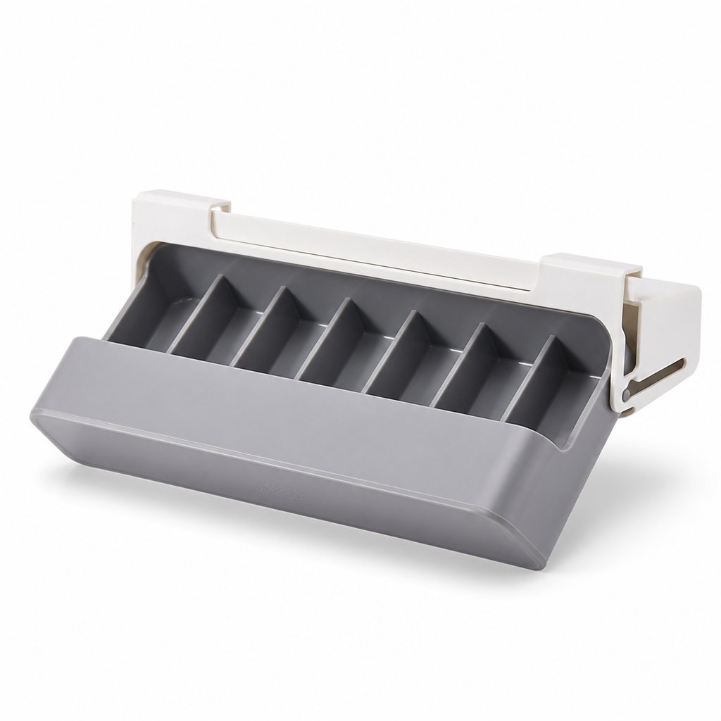 Adhesive Pull-Out Spice Organizer (Holds 7 Jars)