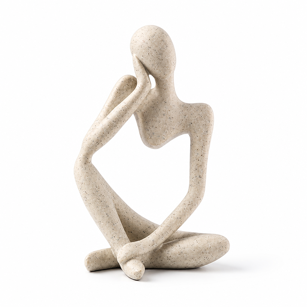 Nordic Abstract Resin Thinker Figurine
