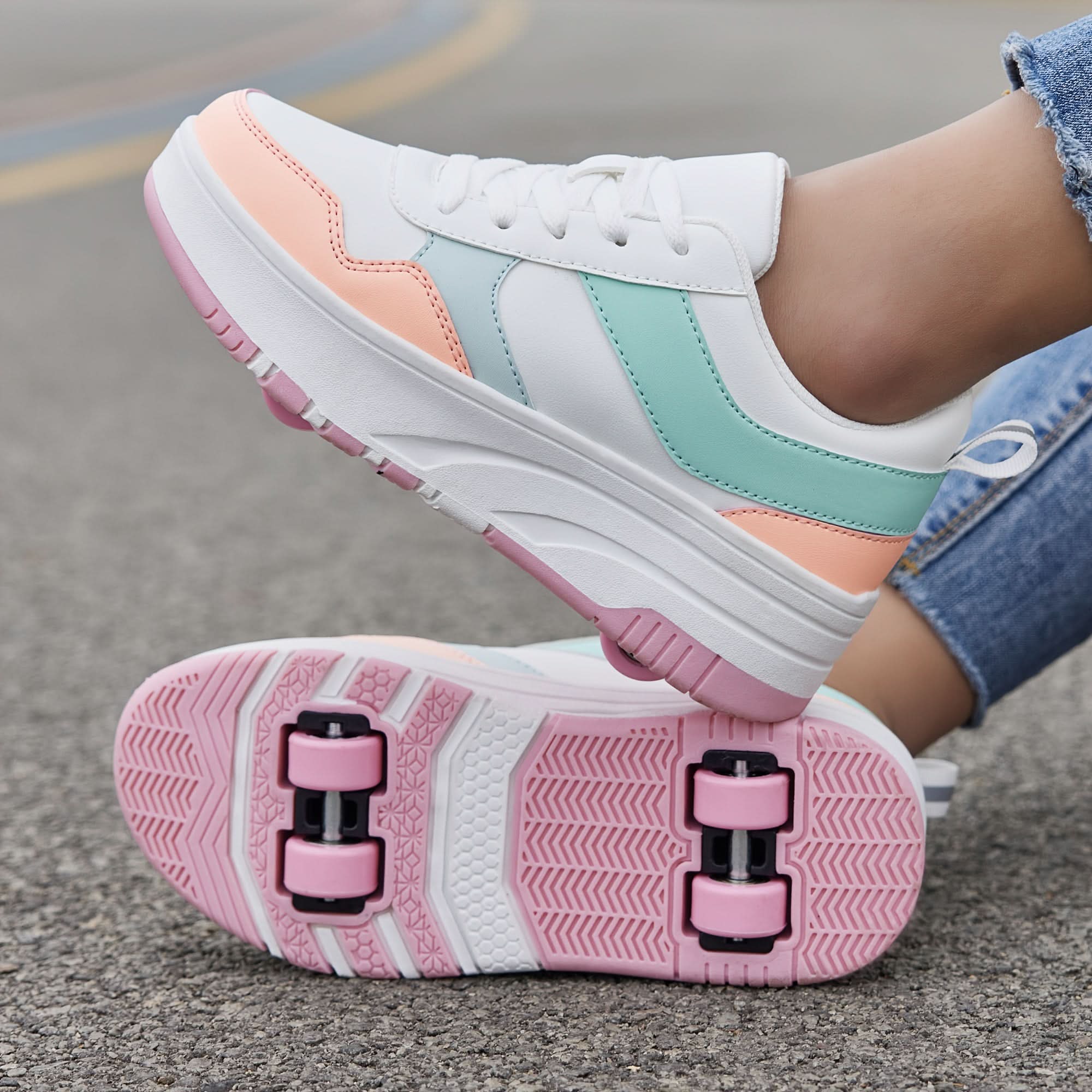 Versatile Patchwork Sneakers for Outdoor Adventures