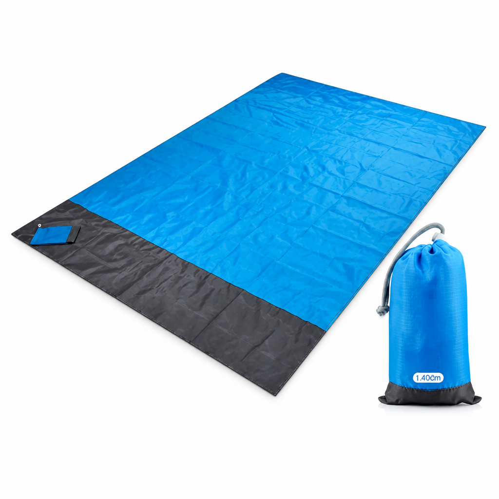 Rectangular Stitched Perimeter Beach Mat (Fold Lines)