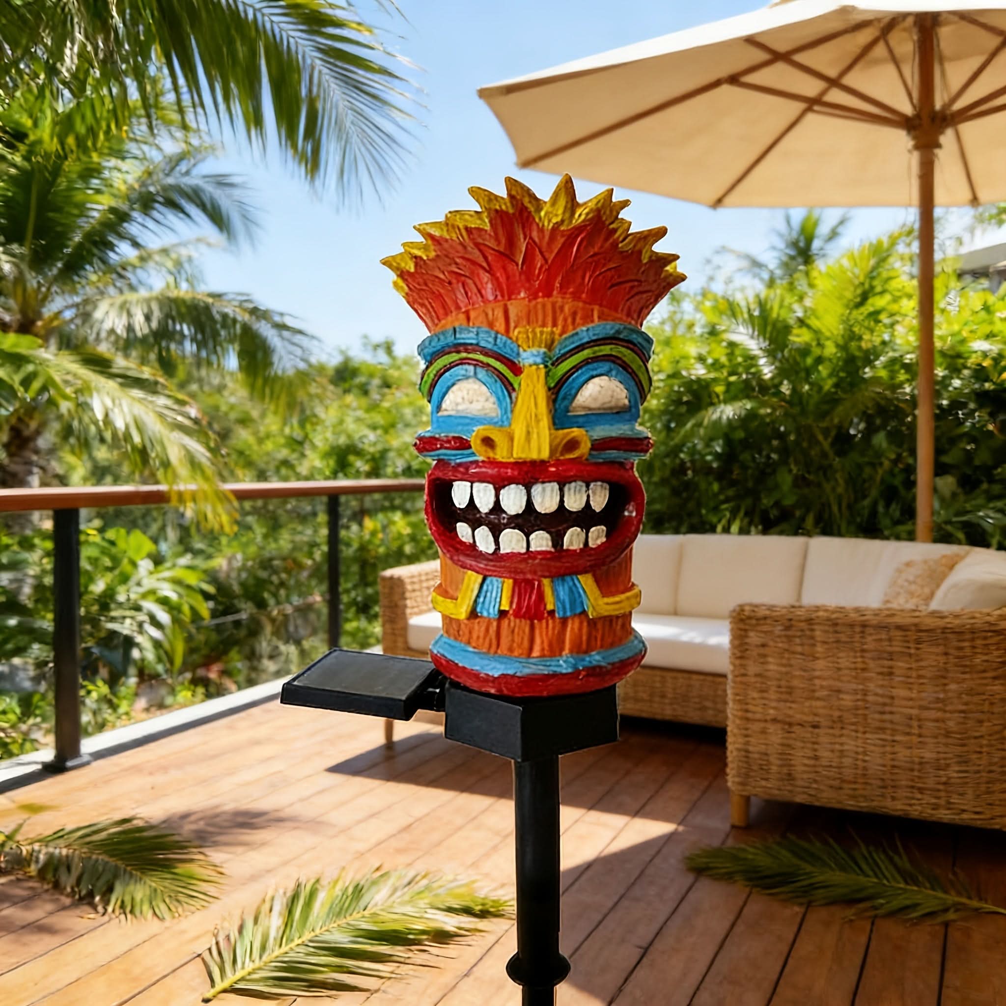 TropiGlow – Solar-Operated Tiki LED Garden Light
