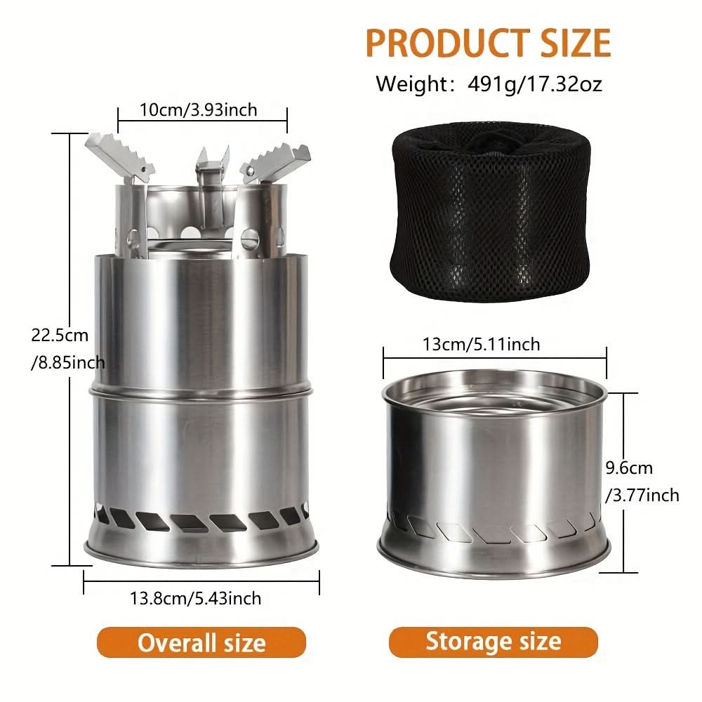 TrailBlaze Portable Wood-Fueled Cooking Stove