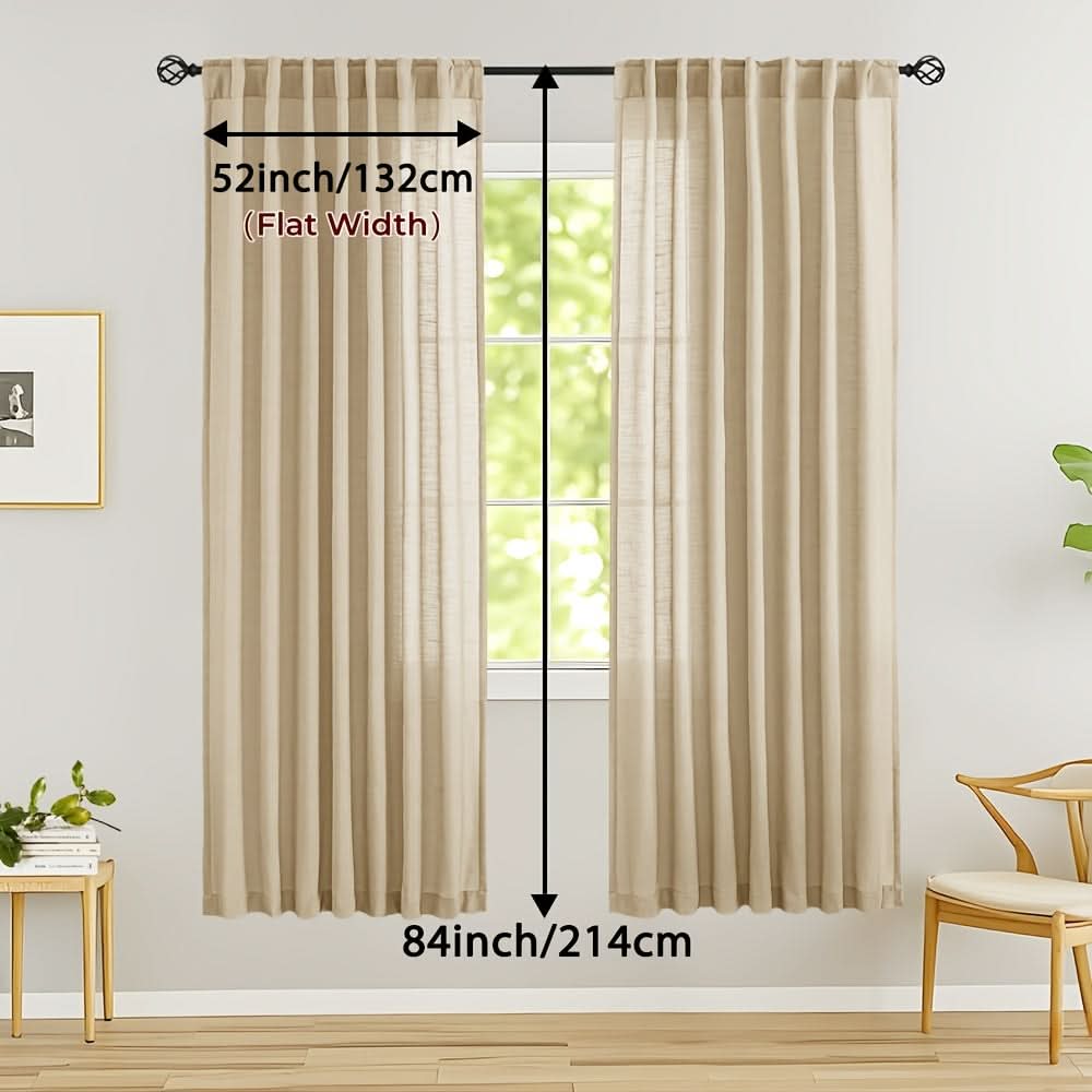 Breezy Linen Sheer Drapes for Natural Light and Privacy