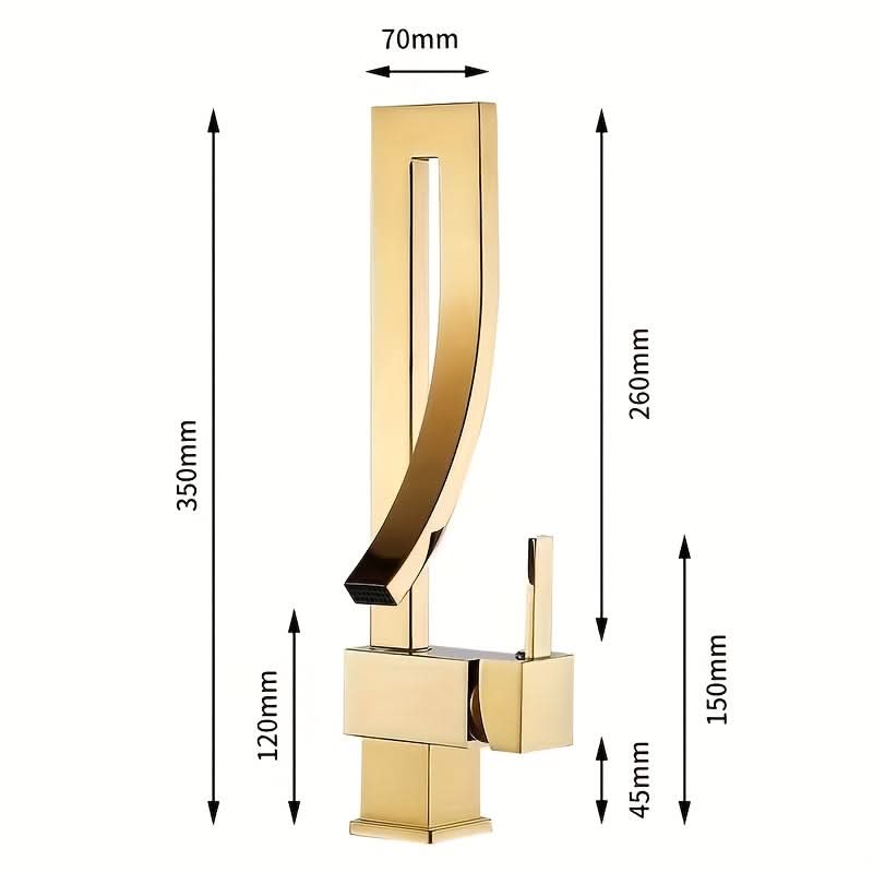 AquaElegance - Sleek Waterfall Sink Faucet