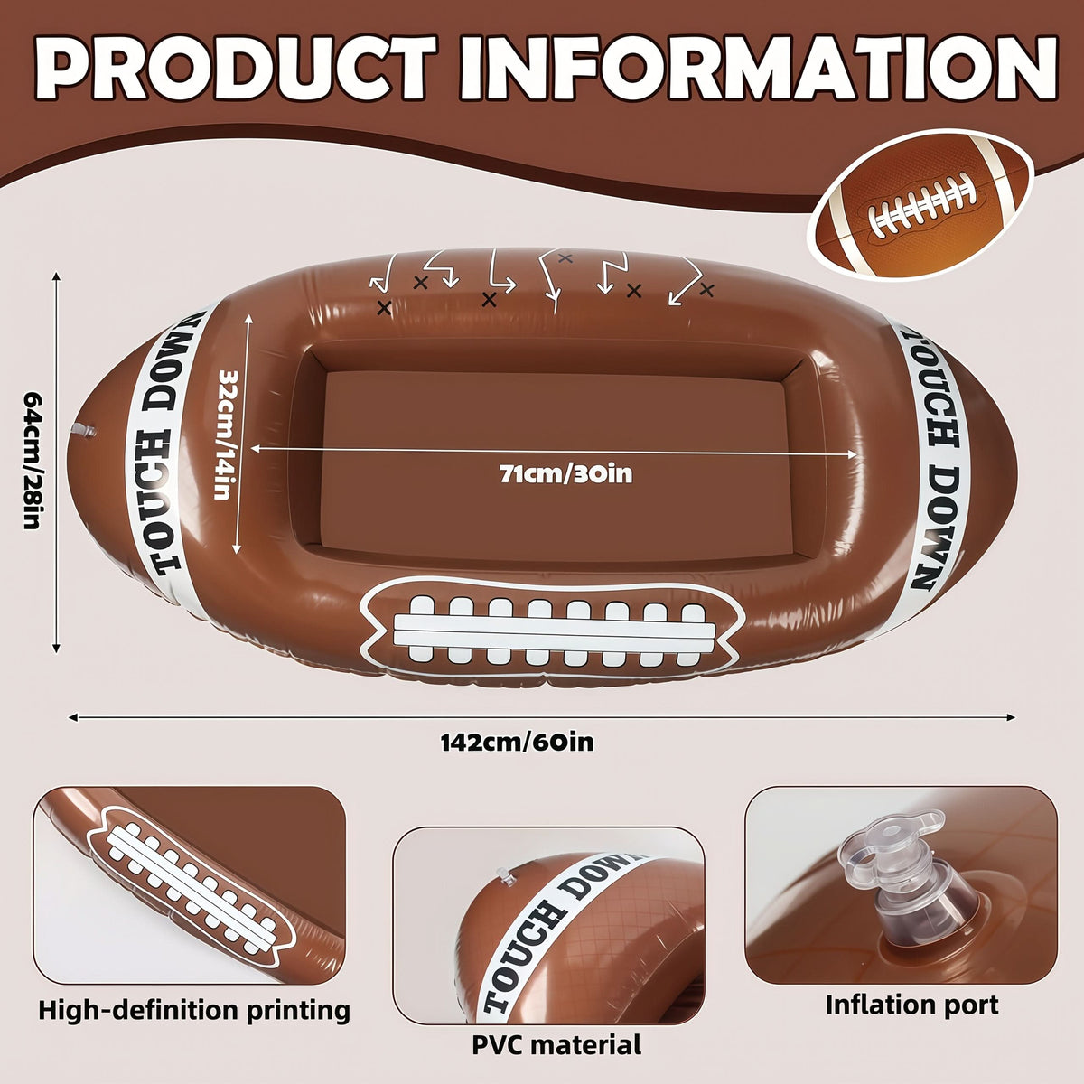 Kickoff Celebration – Inflatable Football Decor for Outdoor Fun