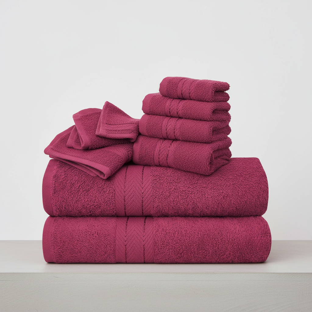 Set of 10 Cotton Towels – Soft and Absorbent