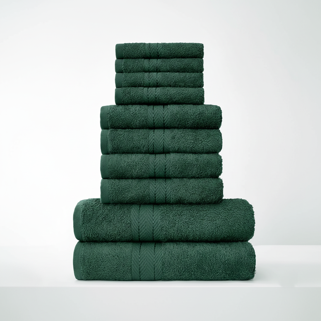 Set of 10 Cotton Towels – Soft and Absorbent