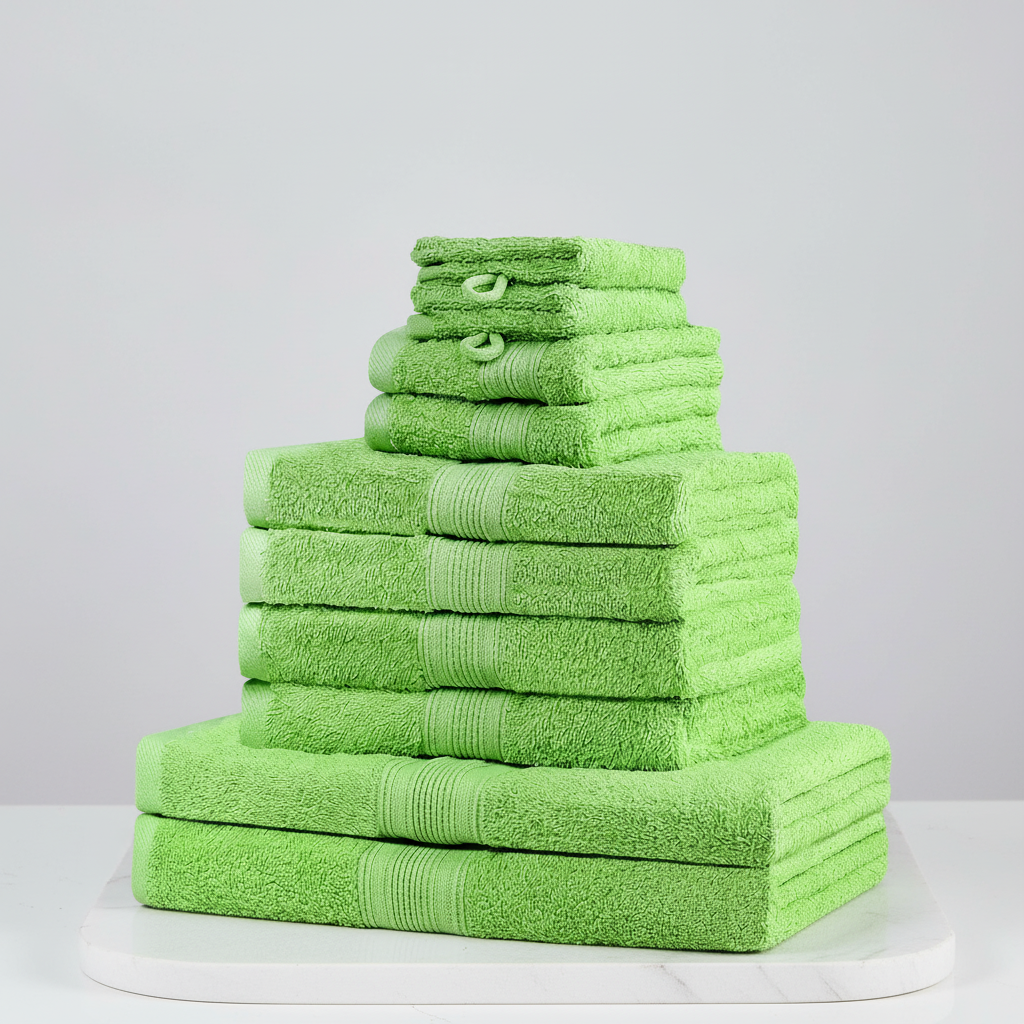 Set of 10 Bath Towels - Essential Towel Collection