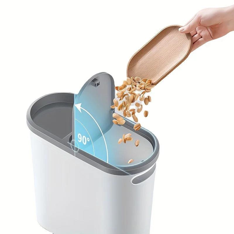 Sleek Bathroom Waste Bin with Quiet-Close Lid, 10L Capacity