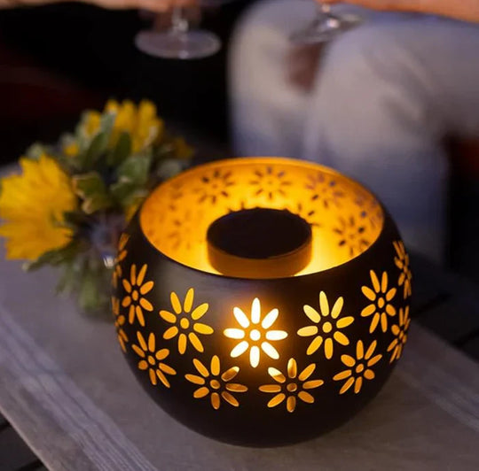 Diffuser Lamp with Flower Design – Scented Candle Holder