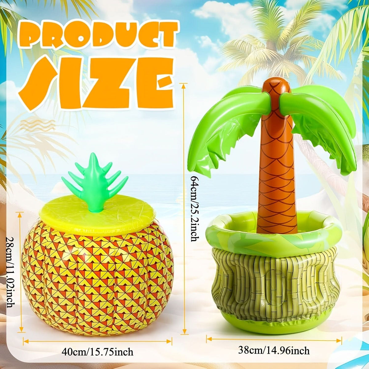 Paradise Oasis - Inflatable Drink Cooler Duo