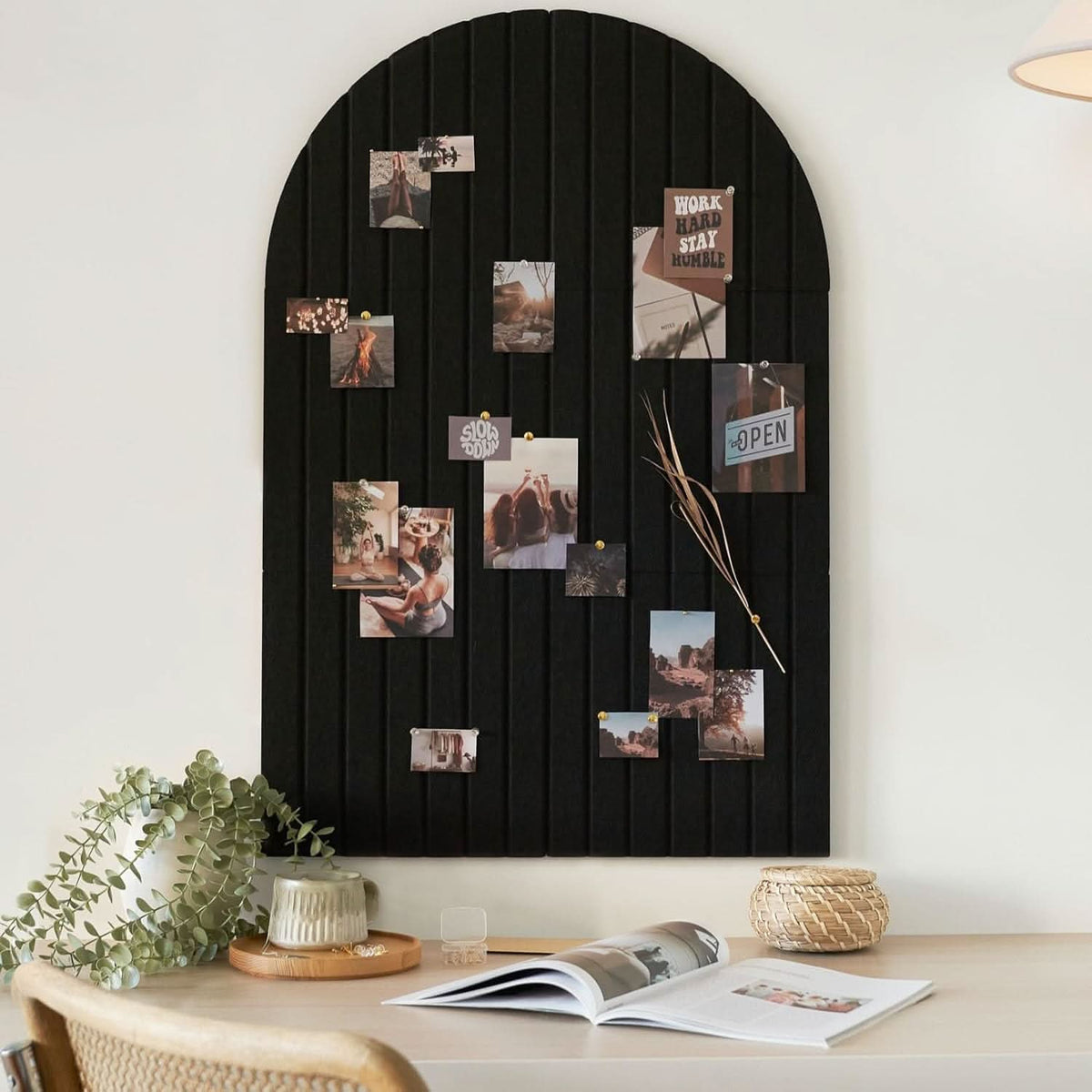 Chic Curved Felt Display Board for Elegant Wall Décor